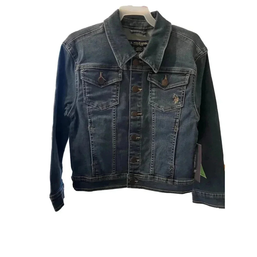 US Polo Association Kids Denim Jacket Size 8